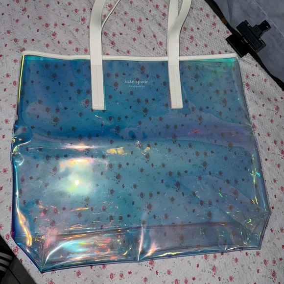 Holographic Iridescent Kate Spade Vinyl Tote 💕🐇Free Shipping! 😘💌 - Picture 8 of 9